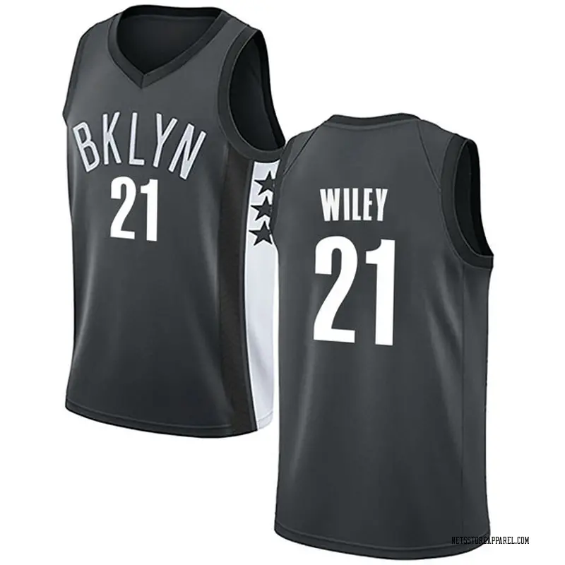 Nike Brooklyn Nets Swingman Gray Jacob Wiley Jersey - Statement Edition 